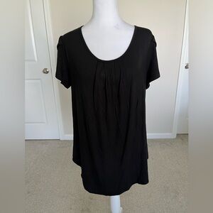 NWT YSYOKOW Black Petal Sleeve Top Size Large